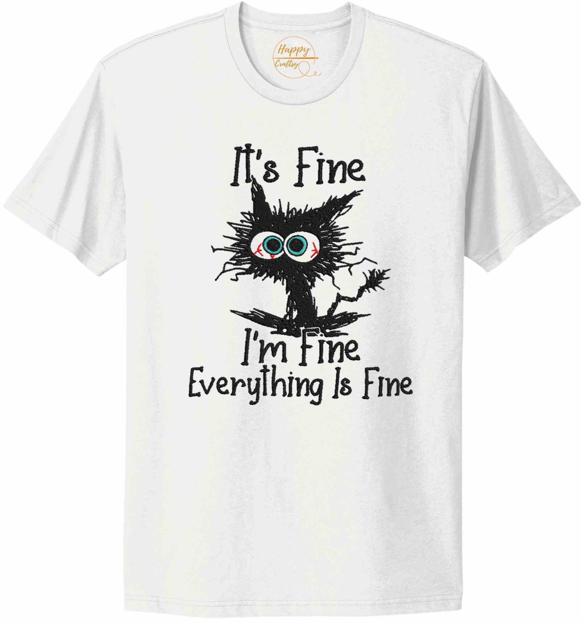Embroidered I'm Fine-10774